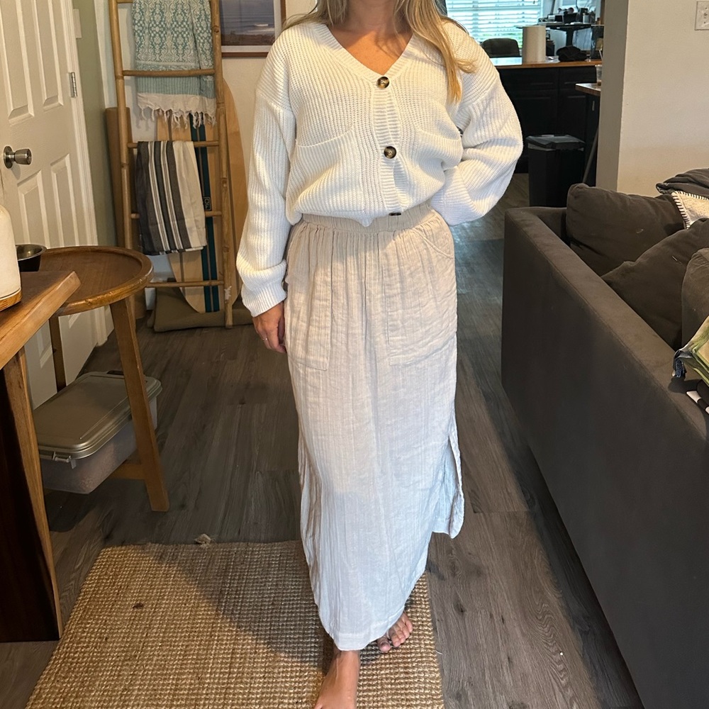 Free people cotton maxi skirt